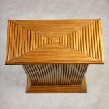 Pair of rattan pedestals 60s