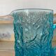Coloured glass jug, embossed, 1970s