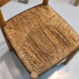 Series of 3 Méribel chairs by Charlotte Perriand