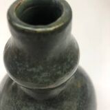 Vase en céramique vintage bleu signé AP