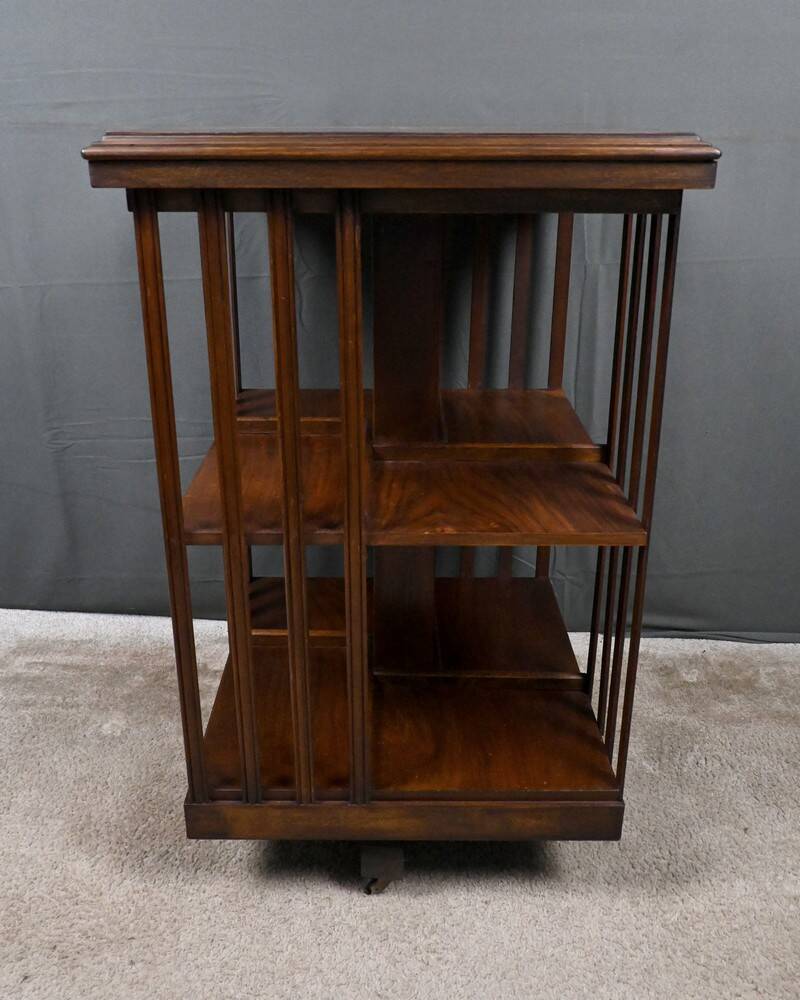 Rotating Mahogany Library, England – Mid 20th Century
