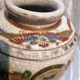 Ancien vase satsuma porcelaine japonaise craquelé