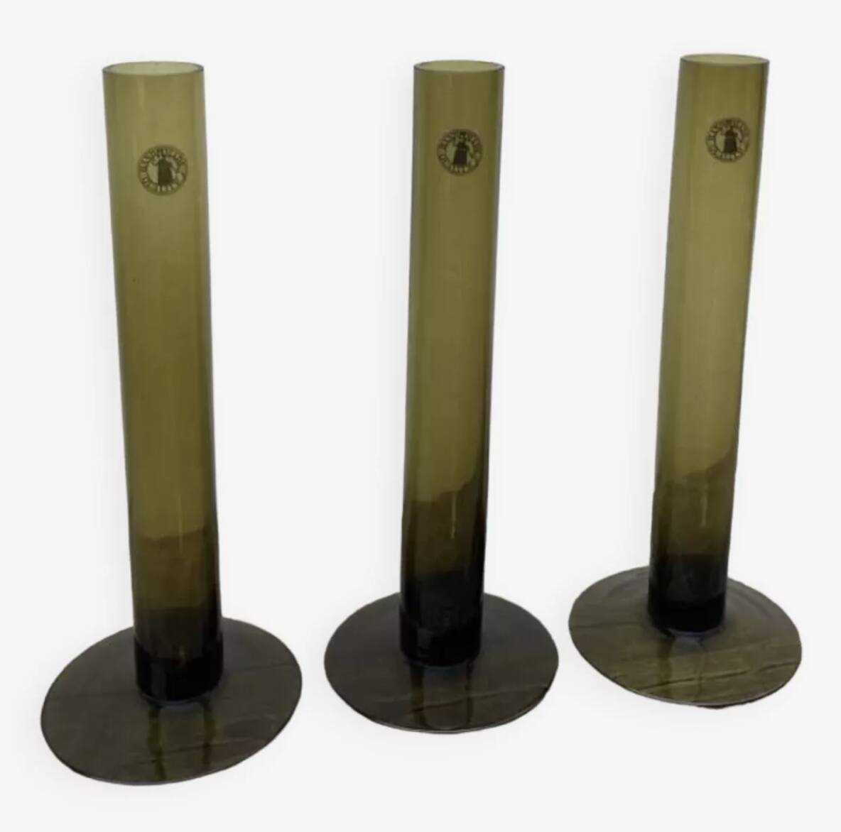 Green glass soliflores