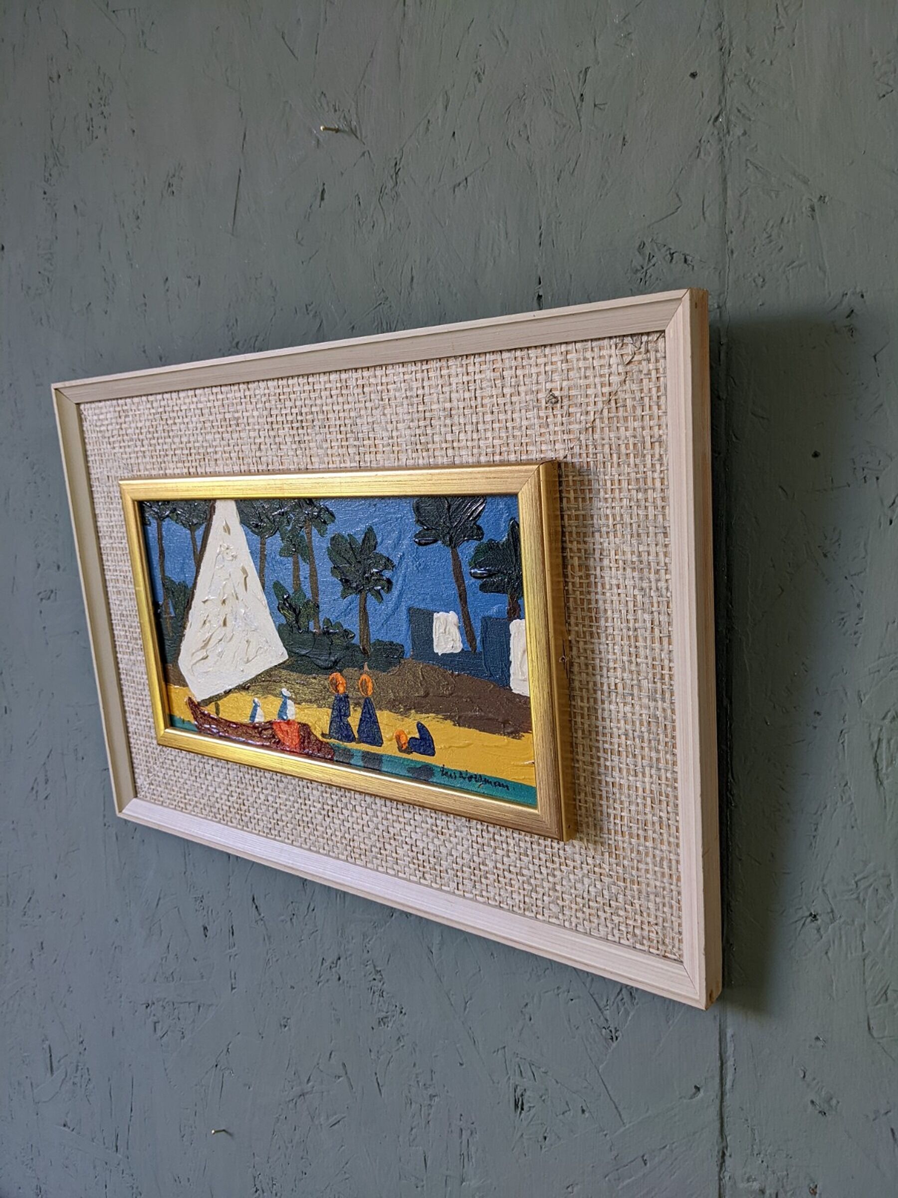Mid-century swedish oil painting