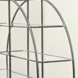 Bauhaus ronde en tubulaire chromé et verre