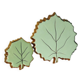 Ceramic trivet and coaster – leaf pattern, year