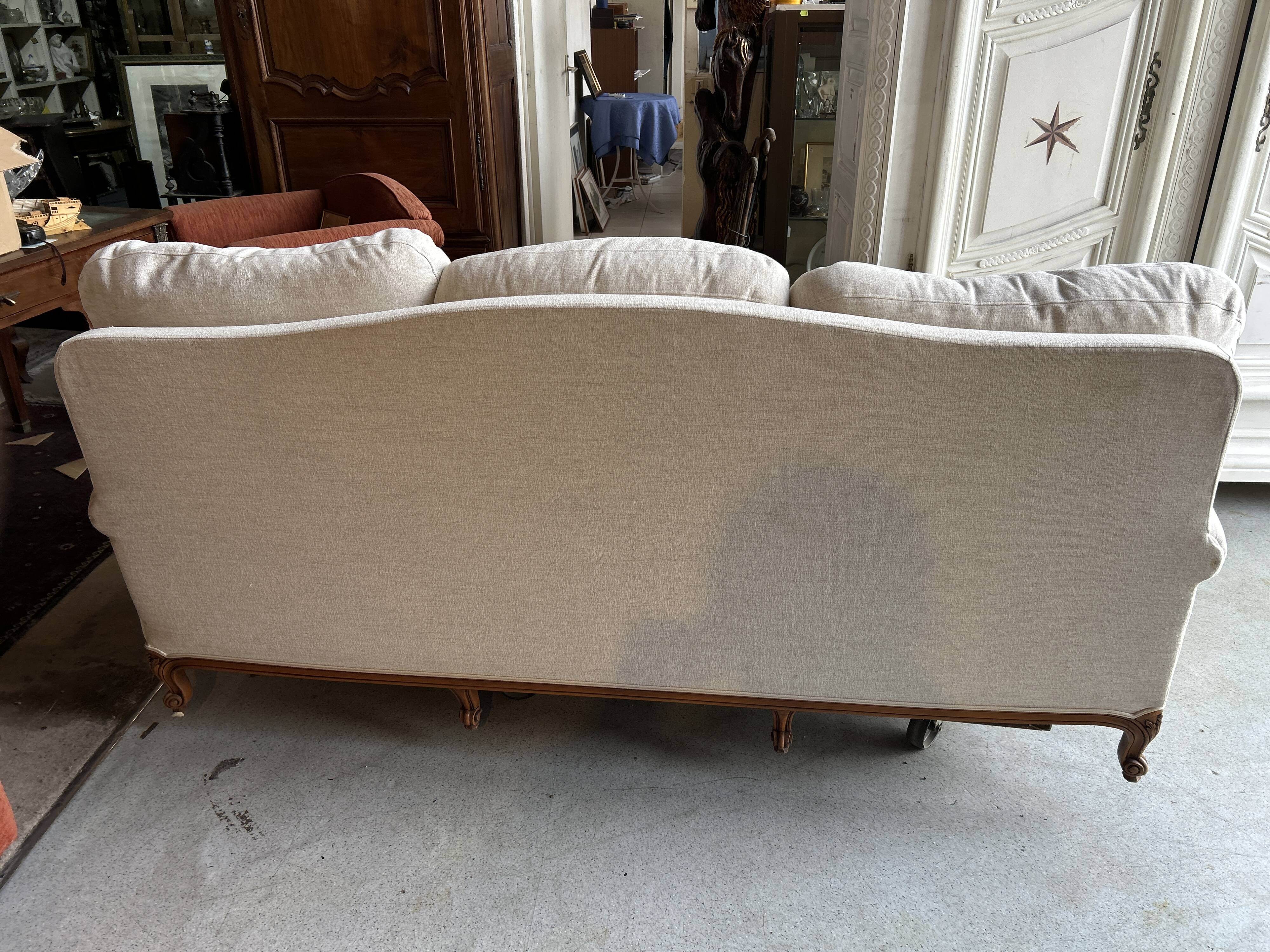 Large Louis XV style sofa bed