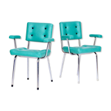 Chrome 1970 vintage lounge chairs s