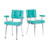 Chrome 1970 vintage lounge chairs s