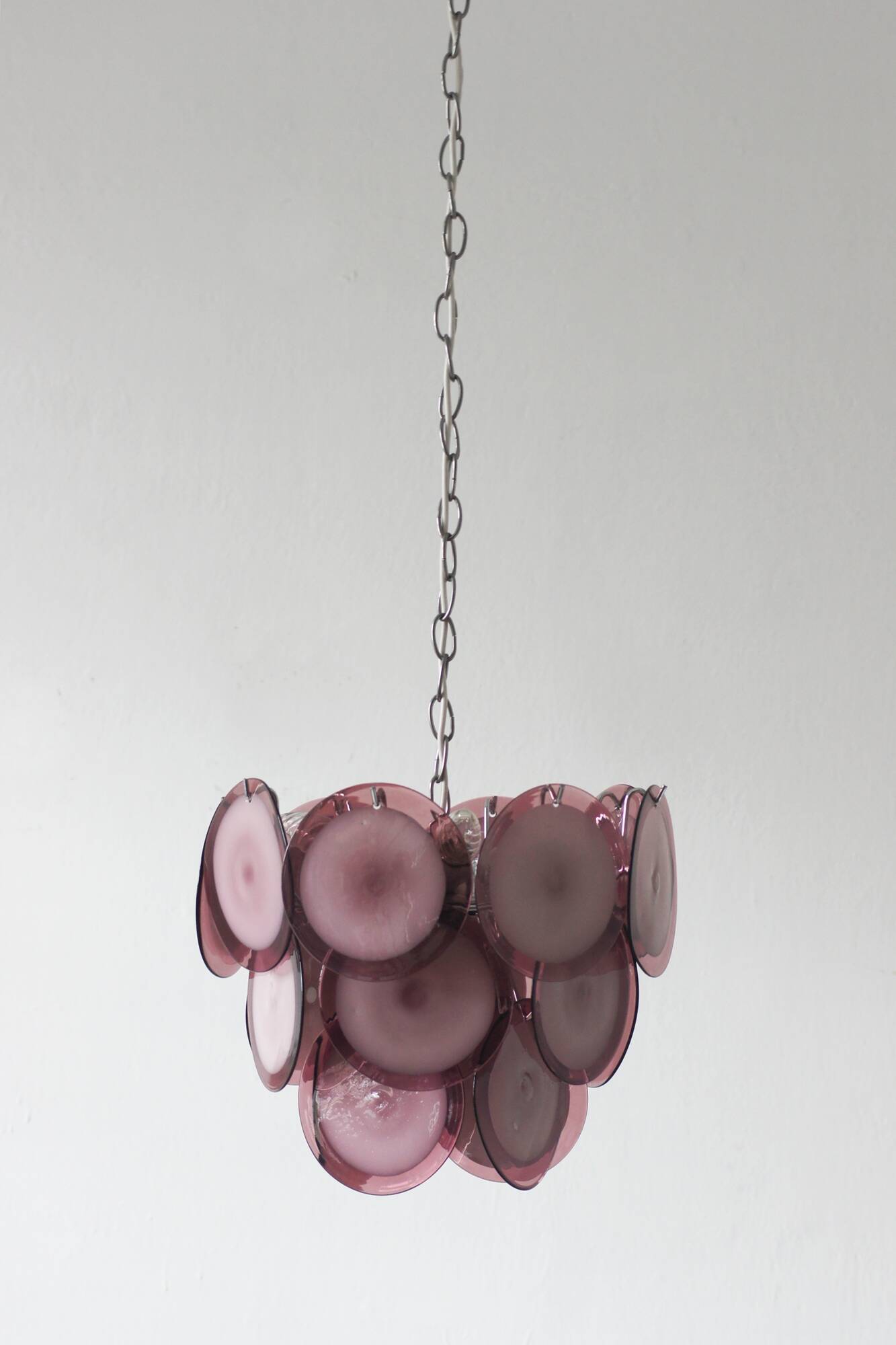 Murano Glass Discs Chandelier from AV Mazzega, 1970s