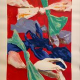 Original silkscreen print signed Massimo Greco, Nodi, numbered 51/100