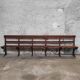 Long Wooden Church Pew | Antique Bench with Cast Iron Details | Seating