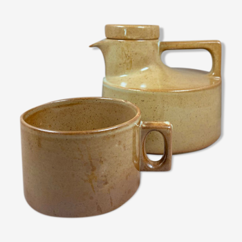 Brenne Feu Stoneware Coffee Maker + 1 Cup