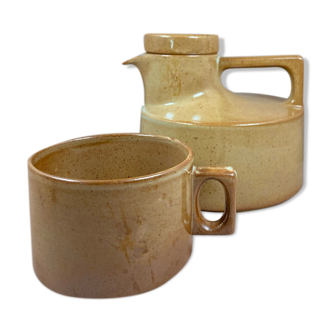 Brenne Feu Stoneware Coffee Maker + 1 Cup