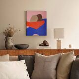 Minimalist figurative painting "In your arms" by Bodasca