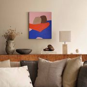 Peinture figurative minimaliste "In your arms" par Bodasca