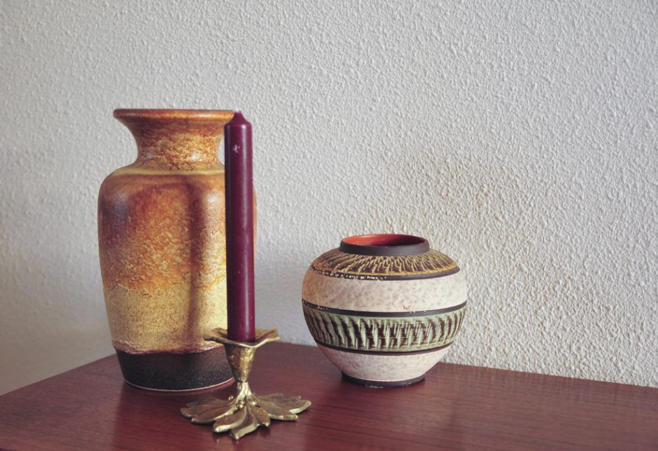 Vintage brown West German vase Scheurich.