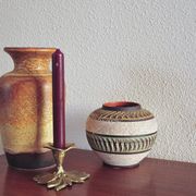 Vintage brown West German vase Scheurich.