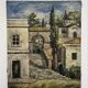 Landscape painting of southern France, 20th century.