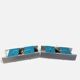 Pair of Space Age wall sconces in brushed aluminium – 1970s/80s