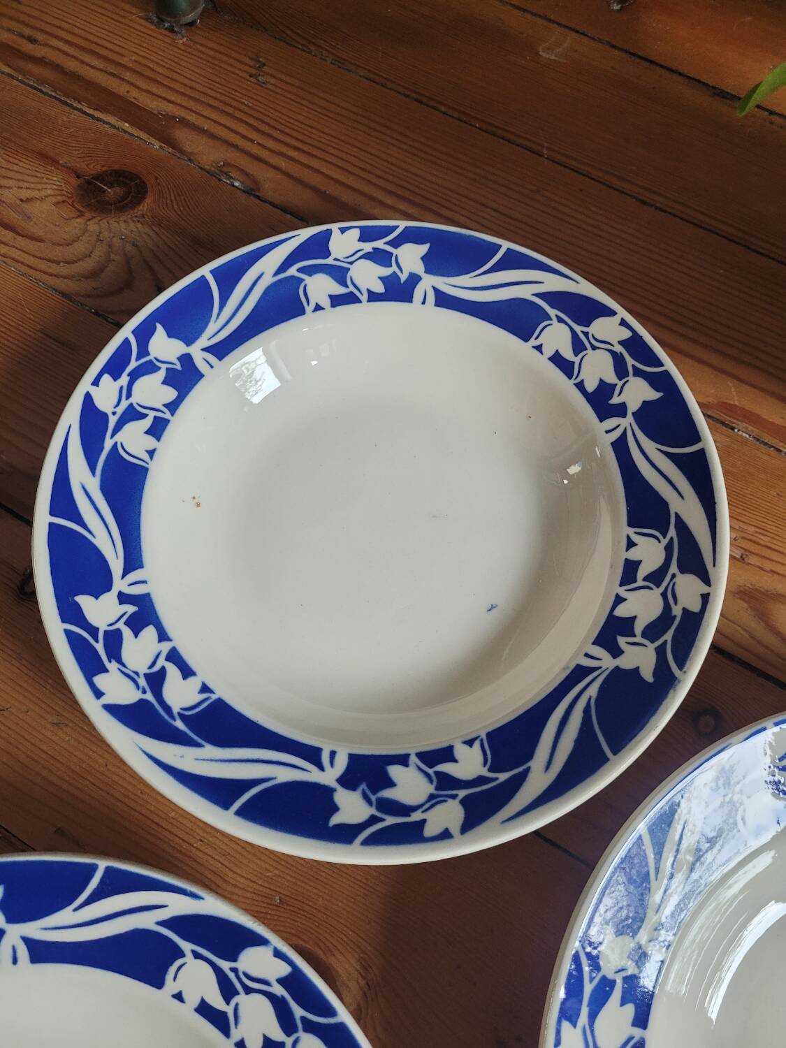 Three Badonviller soup plates