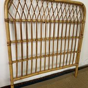 Vintage bamboo and rattan headboard