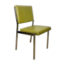 Chair chrome and skaï olive green 70s