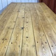 Early 20th-century farmhouse table made of fir, elm, and chestnut.