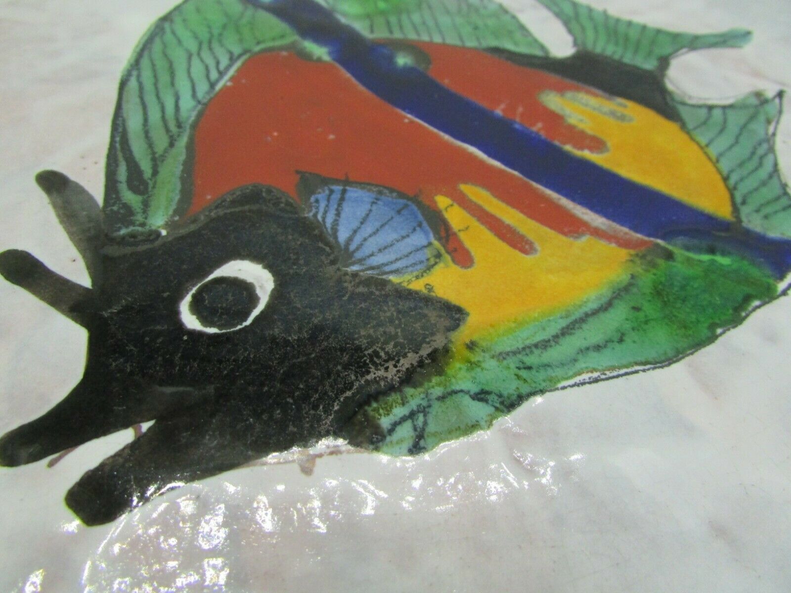 Ceramic plate le brescon fish decoration 60s