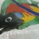 Ceramic plate le brescon fish decoration 60s