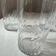 Ensemble de 7 gobelets cristal Baccarat modèle Richelieu Champigny