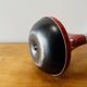 Vintage tulip ashtray on foot in red and chrome steel - Space Age Design