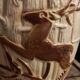 Pichet vintage de St Clément, avec un cerf, français