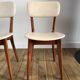 Pair of scandinavian chairs in skaï 50s