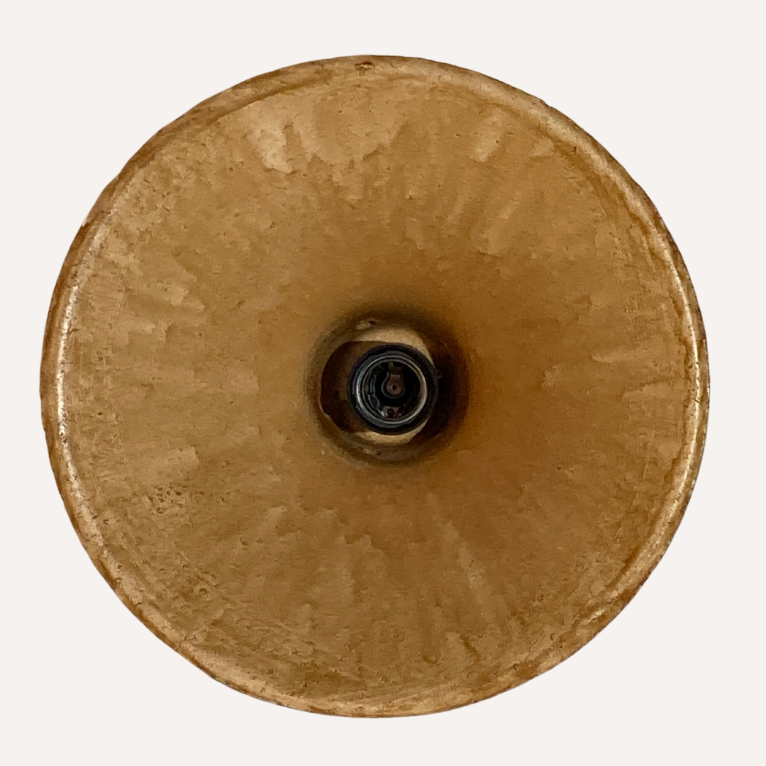 Set of 4 "cork" hanging lamps, 1960s