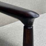 Pair of vintage GFM-64 pure linen armchairs by Edmund Homa, 1960s