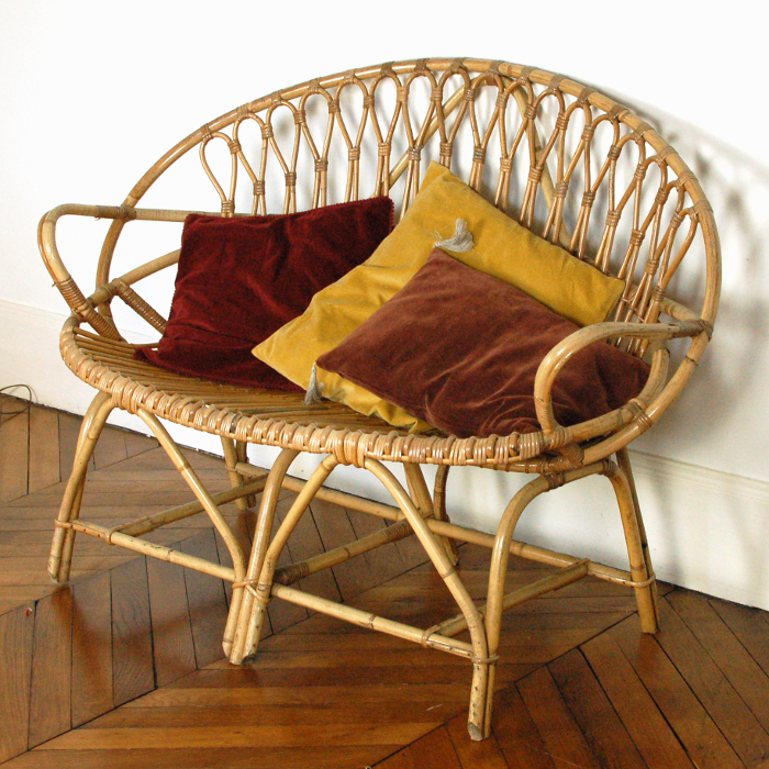 Rattan seat