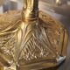 Lampe bronze doré  ciselé  ,art nouveau  ,art deco avec jolie tulipe  original 33x15  electricité ok