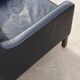 Vintage black leather scandinavian wingback chair Lulu Stouby