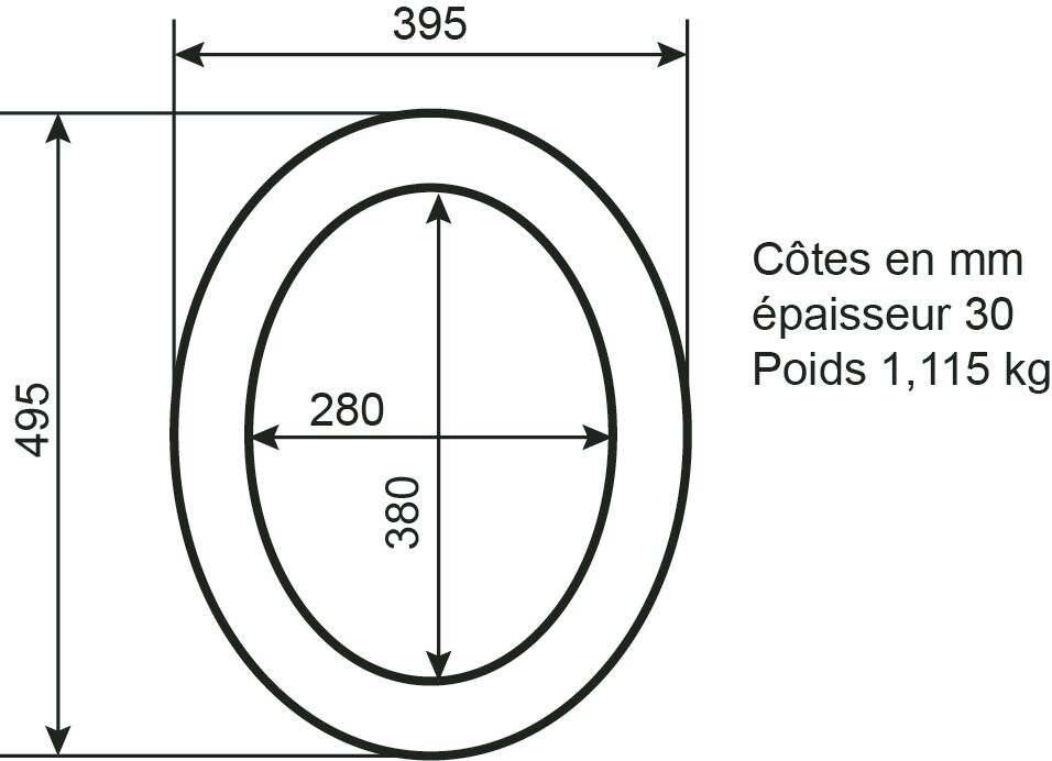 Oval frame "art deco" style