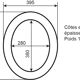 Oval frame "art deco" style