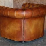 Chesterfield suite three-piece leather set