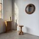 Round rattan mirror 1980