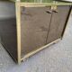 Vintage 70s TV cabinet Hi-Fi brass smoked glass on wheels Hollywood Reg