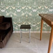 Tabouret vintage simili cuir marron