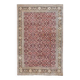 1970s Turkish Oushak Handmade Wool Cotton Pink Area Rug 112x175