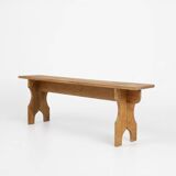 Art Deco bench in solid wood, France ca. 1940