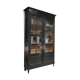 Former Library Showcase in solid oak and black patinated fir 1920