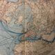 Mappemonde carte ancienne communication dans l’hémisphère nord