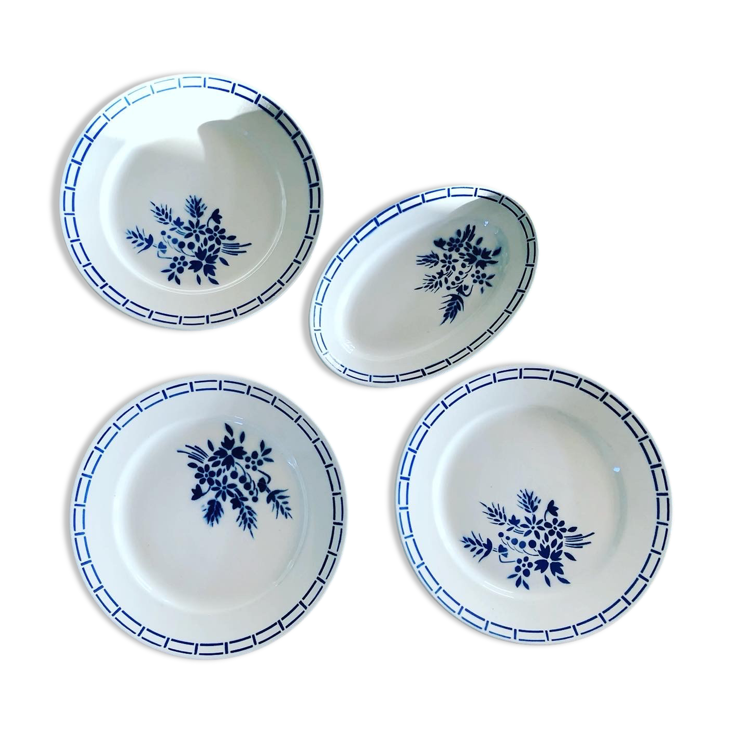 Set of 4 plates Badonviller